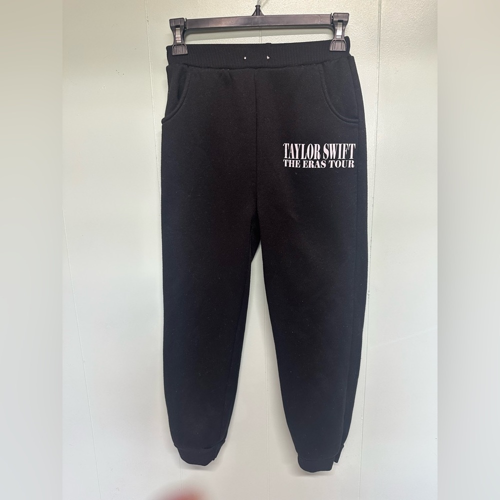 Taylor Swift Eras Tour Sweat Pants Girls Size 10. Joggers. Black Youth